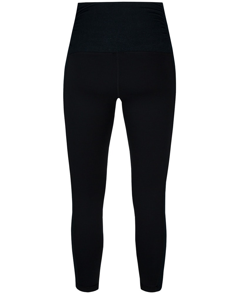 Nux Active Reversible Kent Capri Legging - P3013R Womens - Black Ink/Heather Grey - Activewear - Bottoms - Dancewear Centre Canada