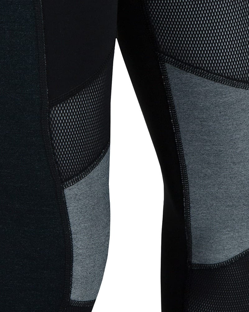 Nux Active Reversible Kent Capri Legging - P3013R Womens - Black Ink/Heather Grey - Activewear - Bottoms - Dancewear Centre Canada