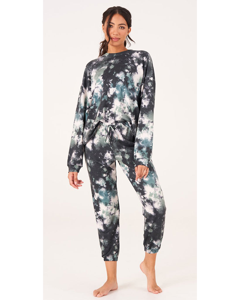 Onzie French Terry Sweatpants - 2256 Womens - Evergreen Tie Dye - Dancewear  Centre