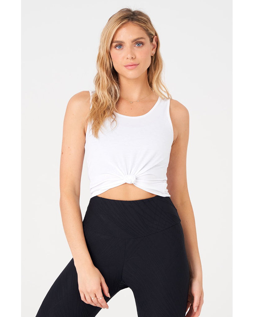 Onzie Knot Crop Top - 3050 Womens - White