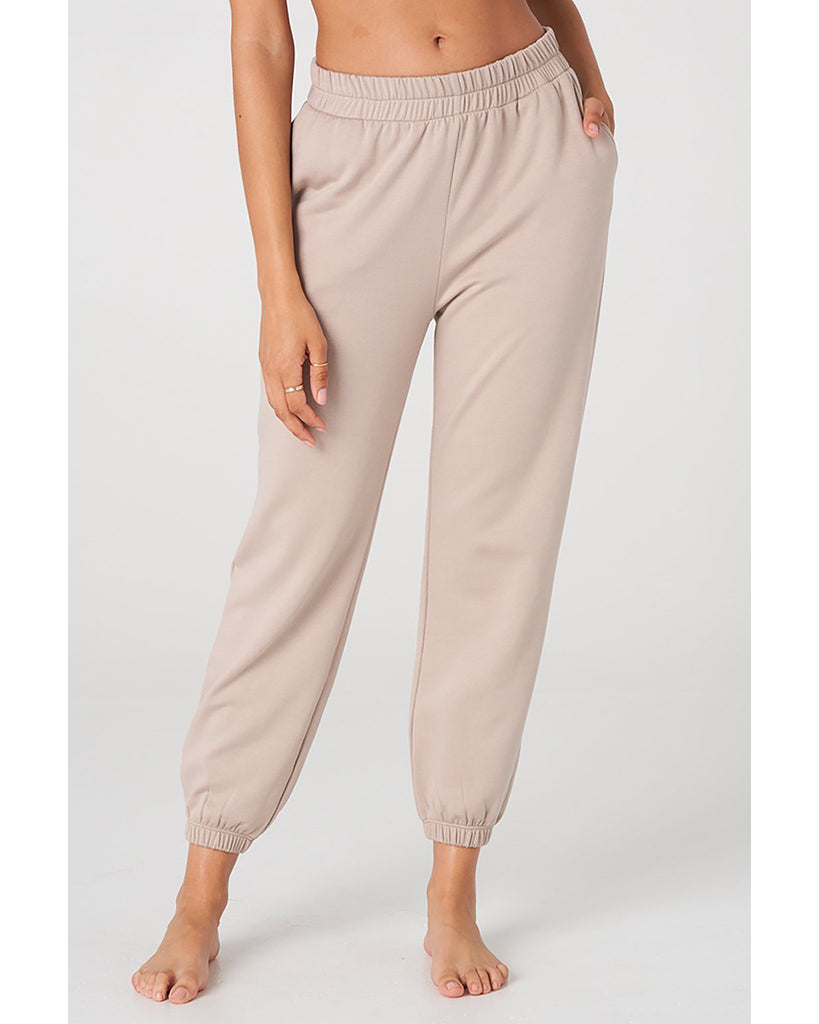 Onzie Varsity Sweatpants - 2270 Womens - Taupe Fleece - Activewear - Bottoms - Dancewear Centre Canada