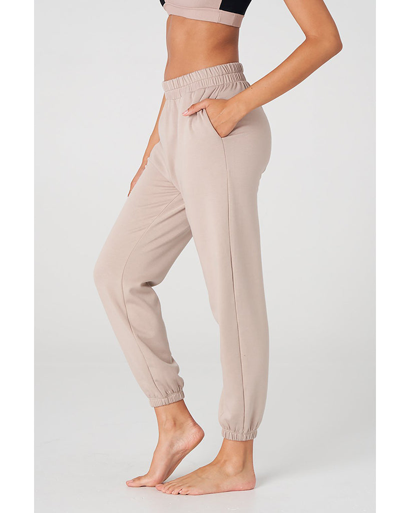 Onzie Varsity Sweatpants - 2270 Womens - Taupe Fleece - Activewear - Bottoms - Dancewear Centre Canada