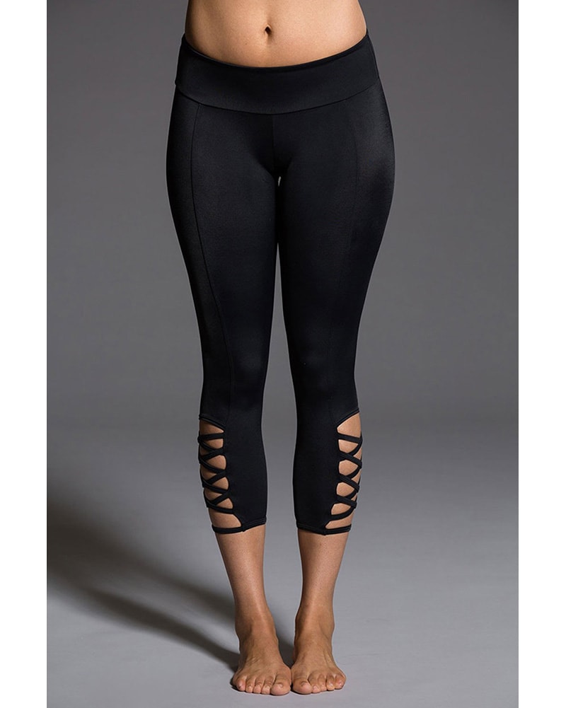 Onzie Weave Capri Legging 289 Womens Black Dancewear Centre