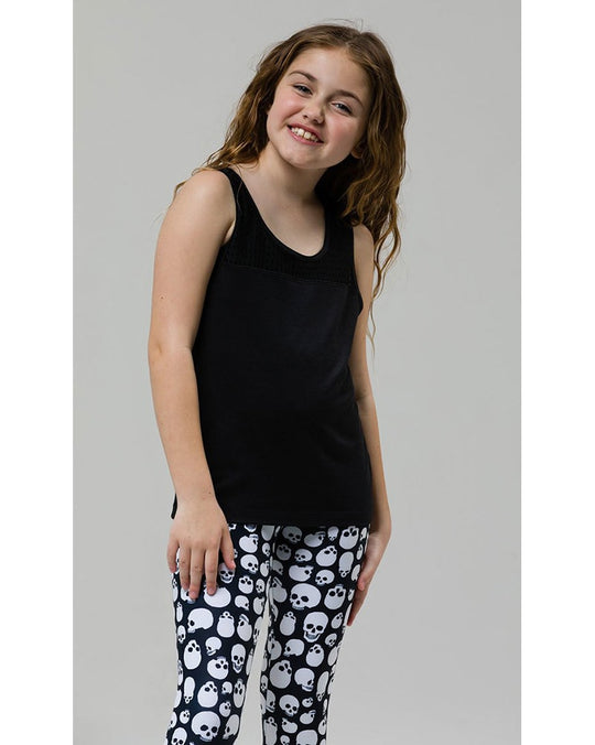 Onzie Youth Peep Tank - 851 Girls - Black