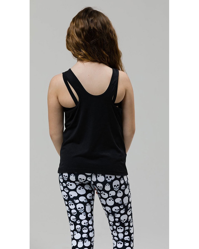 Onzie Youth Peep Tank - 851 Girls - Black - Activewear - Tops - Dancewear Centre Canada