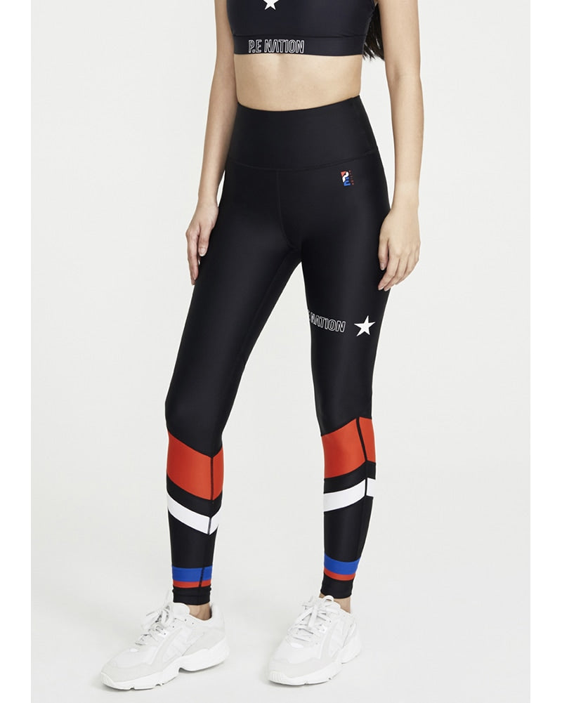 PE Nation Circuit Racer Legging - Womens - Multi - Activewear - Bottoms - Dancewear Centre Canada