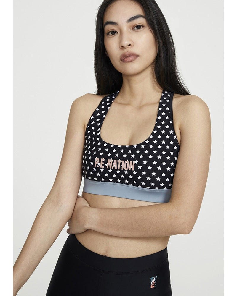 PE Nation Dominion Sports Bra - Womens - Star Print - Activewear - Tops - Dancewear Centre Canada