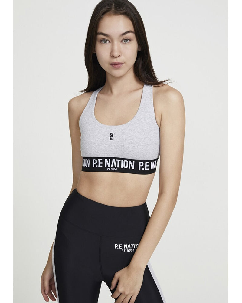 PE Nation Free Formation Sports Bra - Womens - Grey Marl - Dancewear Centre