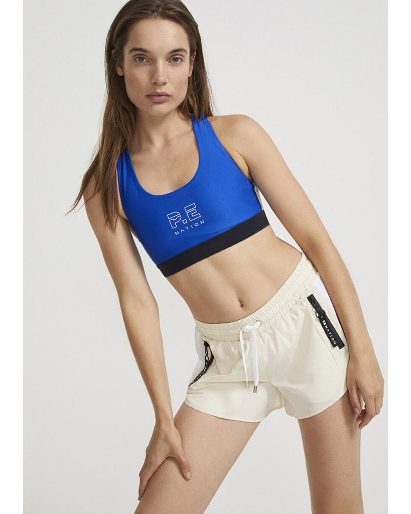 PE Nation Square Up Sports Bra - Womens - Bright Blue - Activewear - Tops - Dancewear Centre Canada