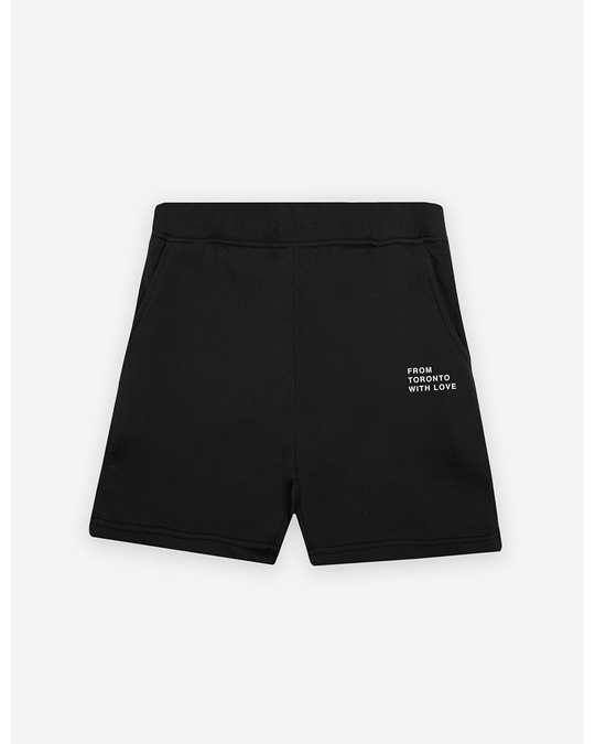 Peace Collective From Toronto With Love Fleece Shorts - Womens - Black