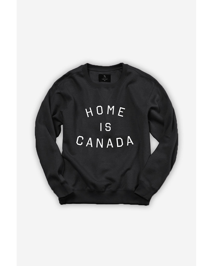 Peace Collective Home Is Canada Crewneck Sweatshirt - Womens - Black - Activewear - Tops - Dancewear Centre Canada