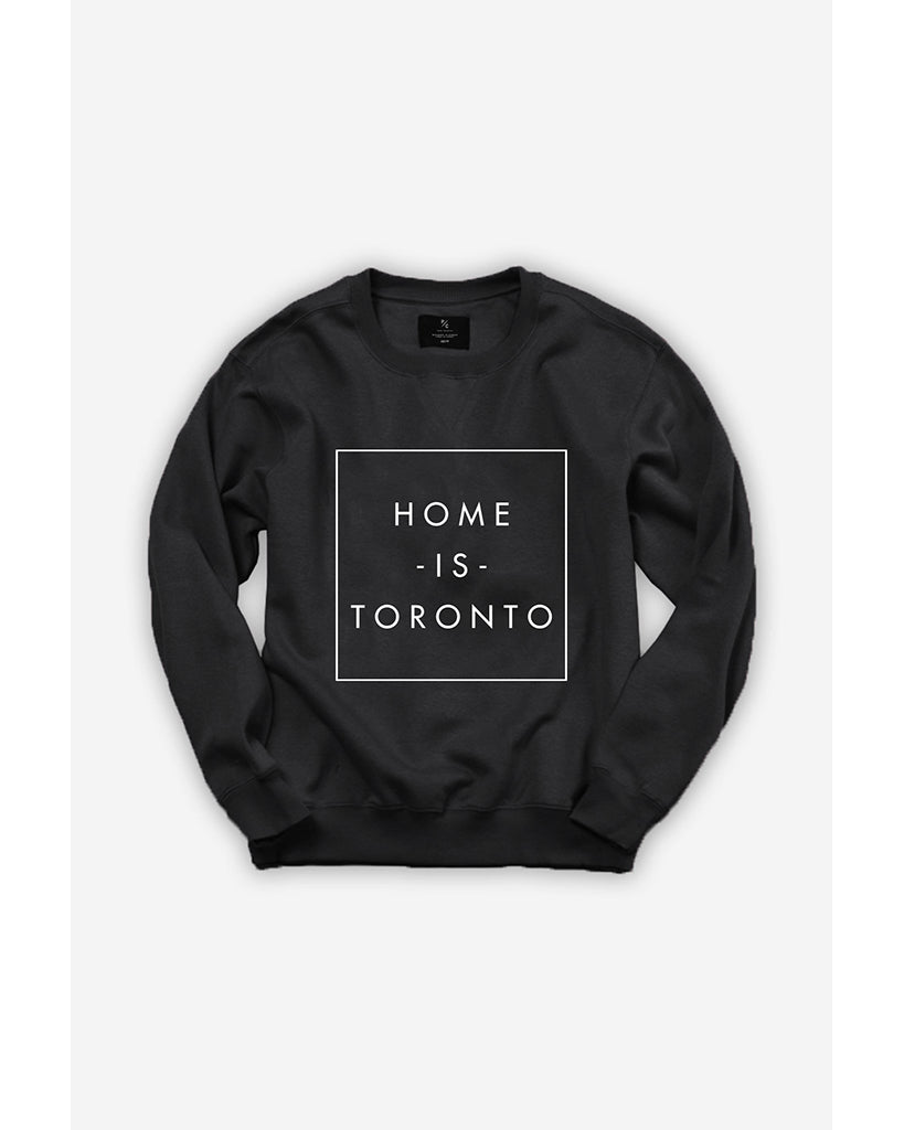 Peace Collective Home Is Toronto Box Crewneck Sweatshirt Womens Black