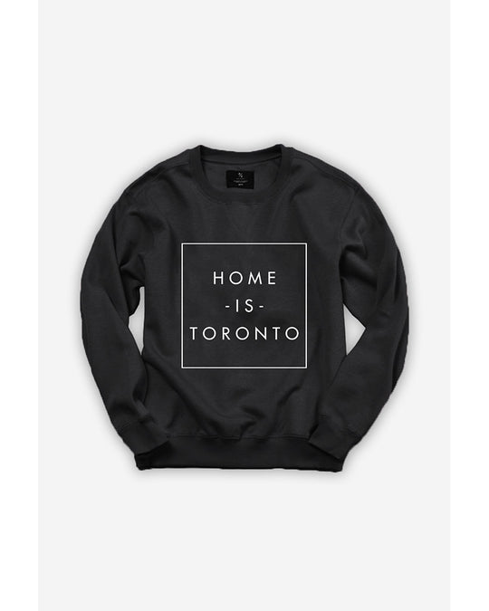 Peace Collective Home Is Toronto Box Crewneck Sweatshirt - Womens - Black