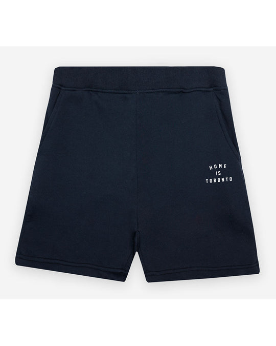 Peace Collective Home is Toronto Crescent Fleece Shorts - Womens - Navy