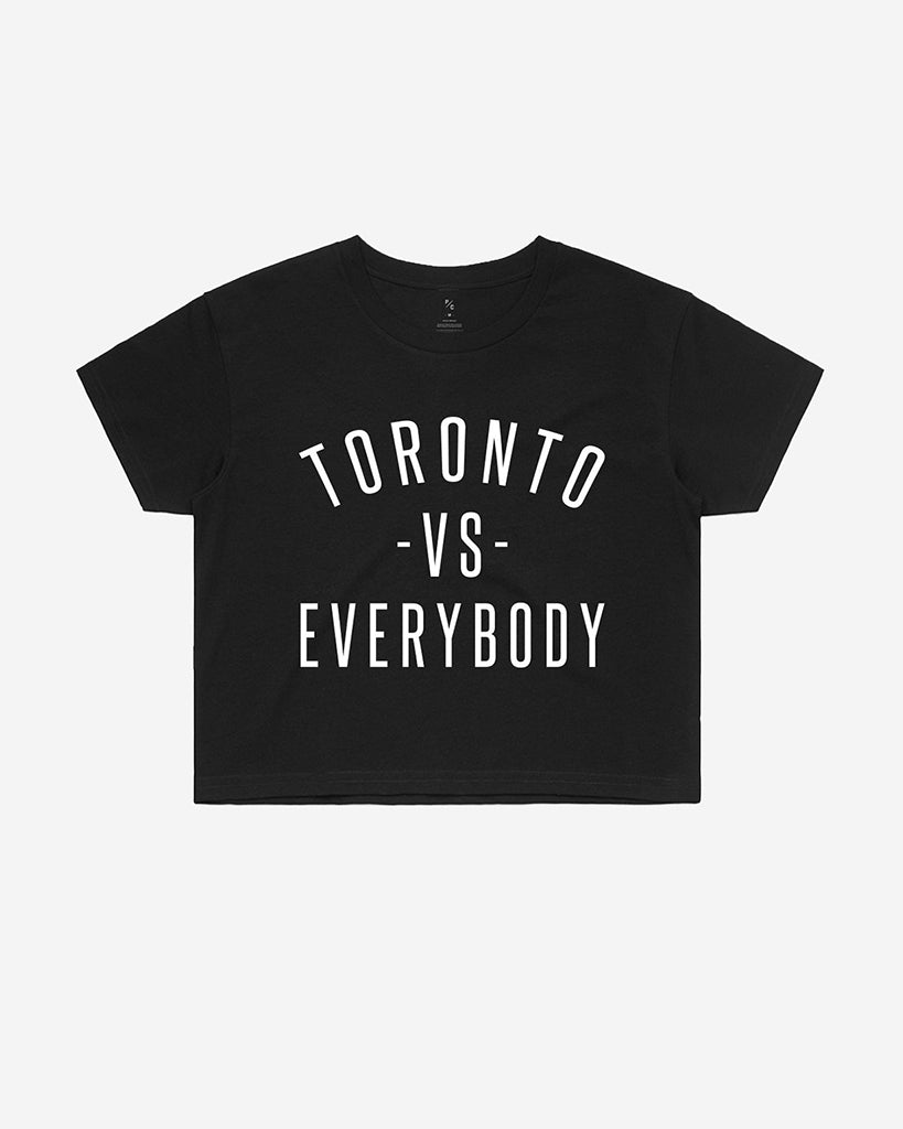 Peace Collective Toronto Vs. Everybody Cropped T-Shirt - Womens - Black - Activewear - Tops - Dancewear Centre Canada