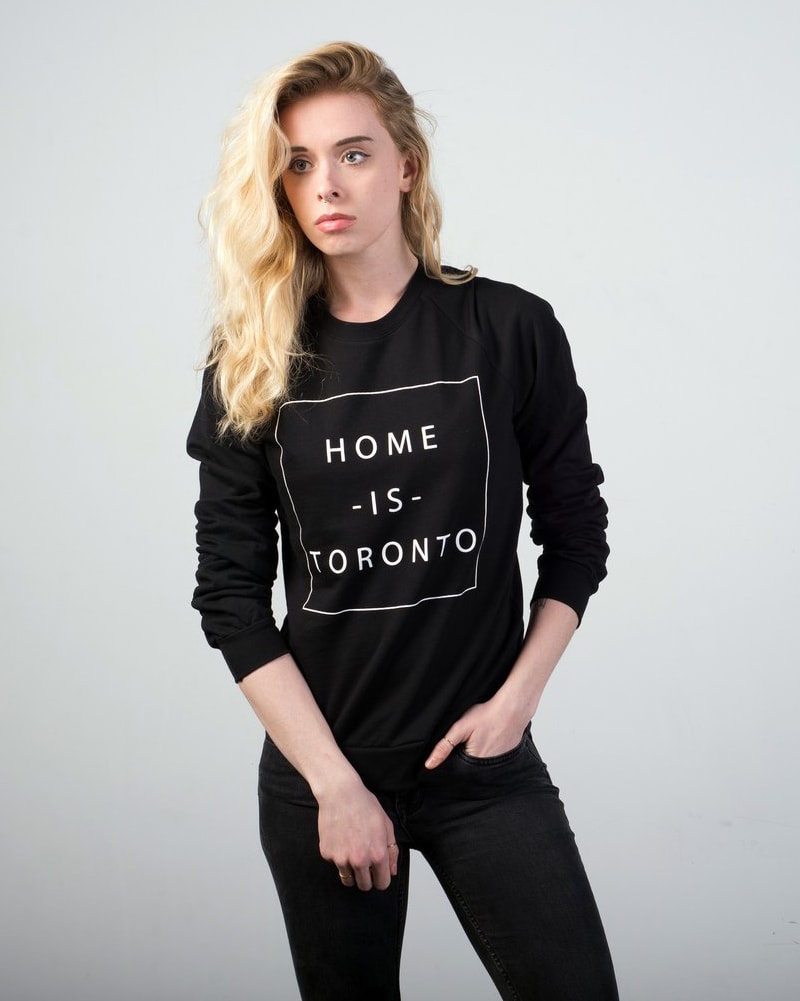Peace Collective Home Is Toronto Box Crewneck Sweatshirt - Womens - Black - Activewear - Tops - Dancewear Centre Canada