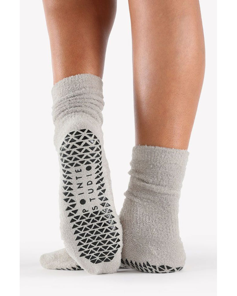 Pointe Studio Happy Cloud Crew Grip Ankle Sock - Womens - Heather