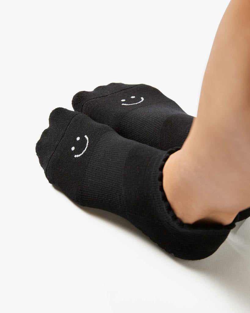 Pointe Studio Happy Full Foot Grip Sock - Womens - Black - Dancewear Centre
