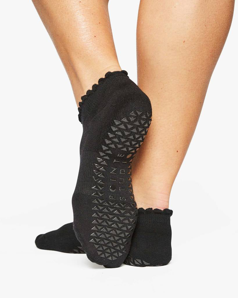 Pointe Studio Happy Full Foot Grip Sock - Womens - Black - Dancewear - Socks - Dancewear Centre Canada