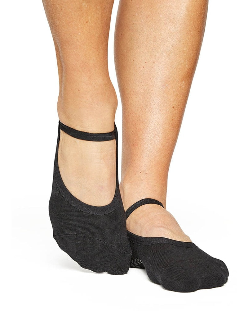 Pointe Studio Karina Grip Strap Sock - Womens - Black