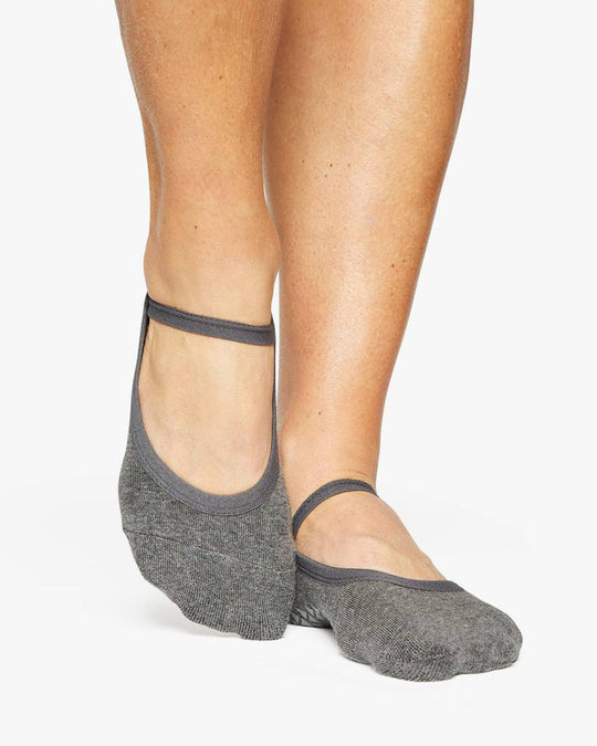 Pointe Studio Karina Grip Strap Sock - Womens - Charcoal