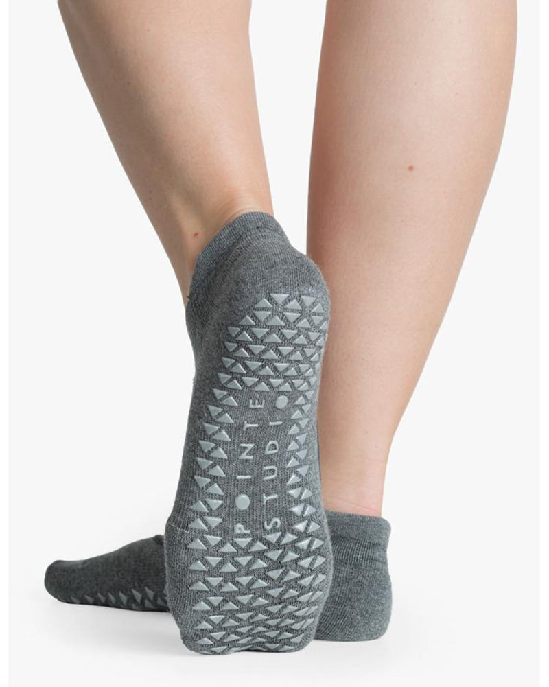 Pointe Studio Josie Grip Strap Sock - Womens - Charcoal - Dancewear - Socks - Dancewear Centre Canada