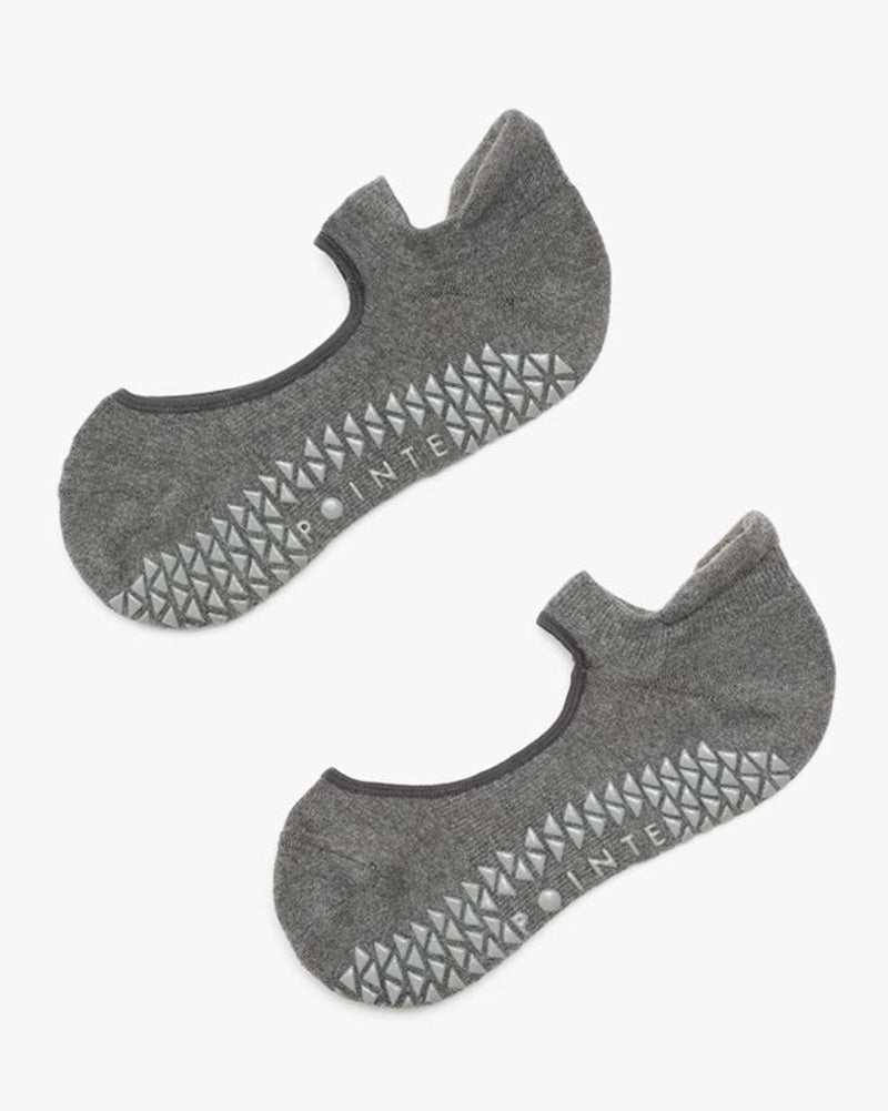 Pointe Studio Josie Grip Strap Sock - Womens - Charcoal