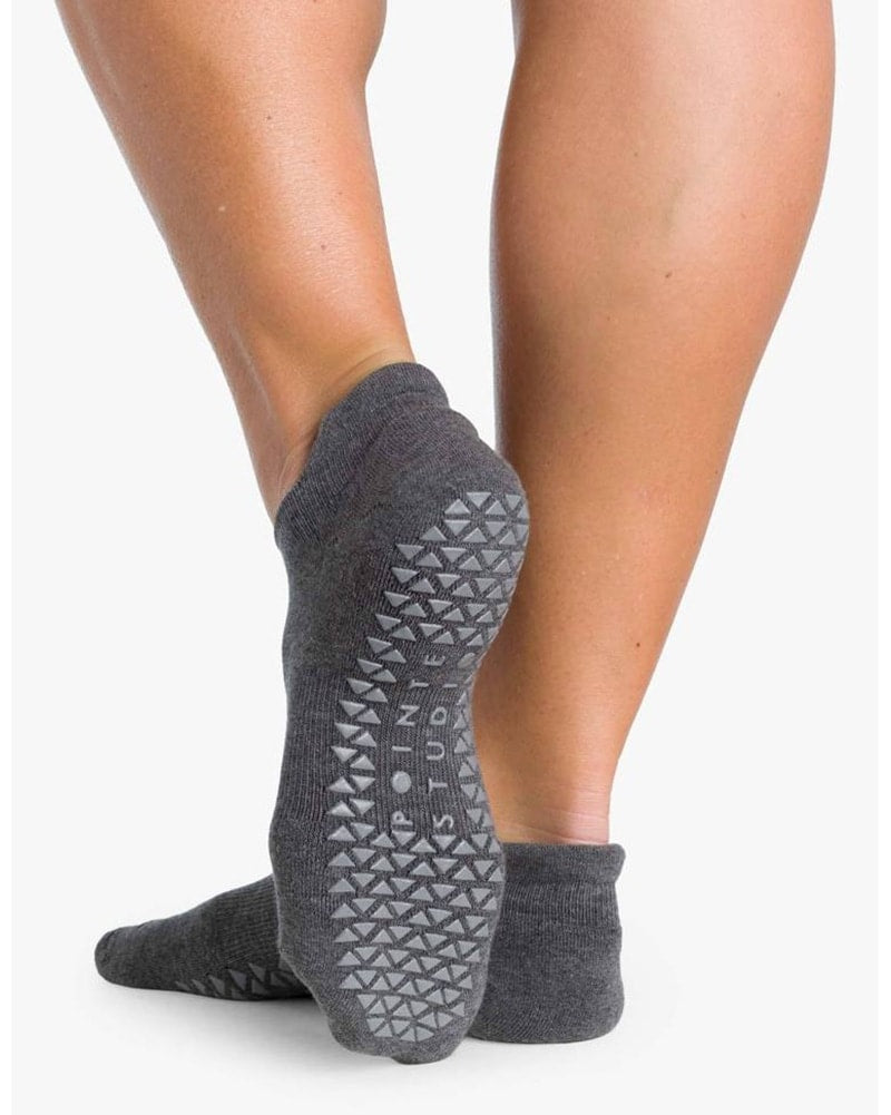 Pointe Studio Union Full Foot Grip Sock - Womens - Charcoal - Dancewear - Socks - Dancewear Centre Canada