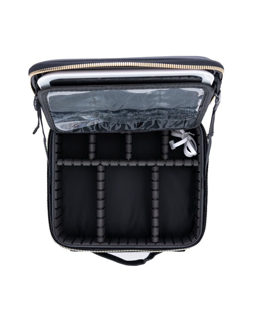 Rac n Roll Cosmetic Bag with LED Mirror - Black