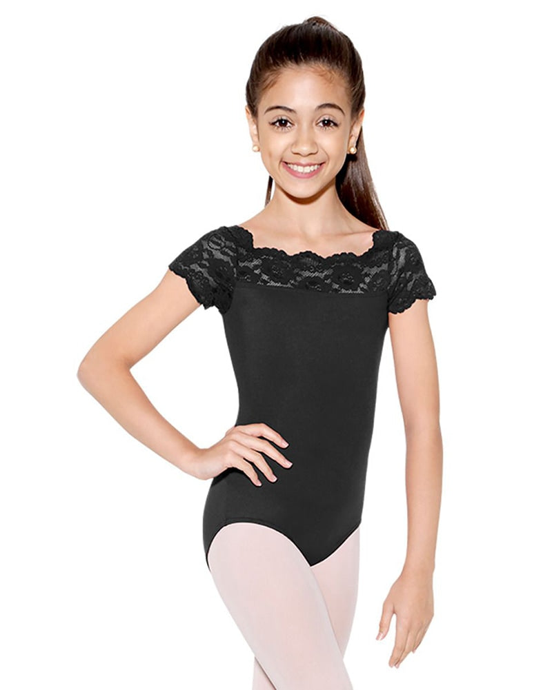 So Danca Tilly Stretch Lace Cap Sleeve Leotard - SL17 Girls - Dancewear - Bodysuits &amp; Leotards - Dancewear Centre Canada