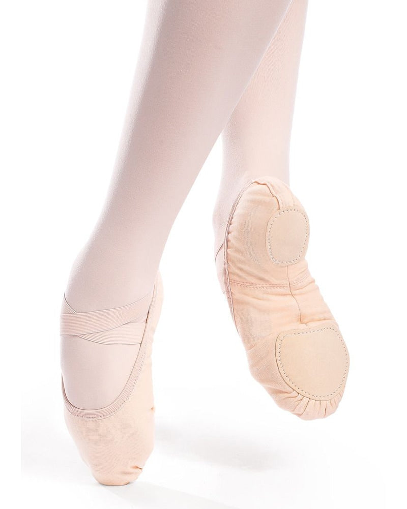 So Danca Verdi Vegan Sole Stretch Canvas Split Sole Ballet Slippers - SD16VG Womens - Dance Shoes - Ballet Slippers - Dancewear Centre Canada