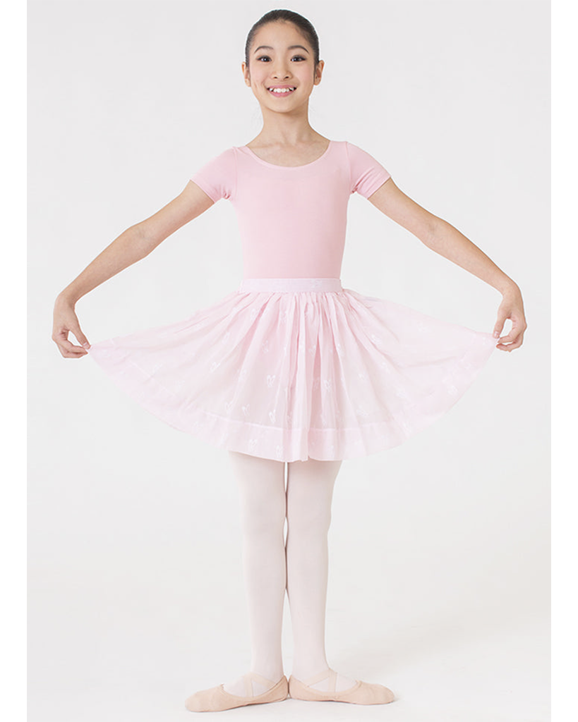 Sonata Chiffon Pull-On Ballet Skirt - SK03 Girls - Pink Slipper Print - Dancewear - Skirts - Dancewear Centre Canada