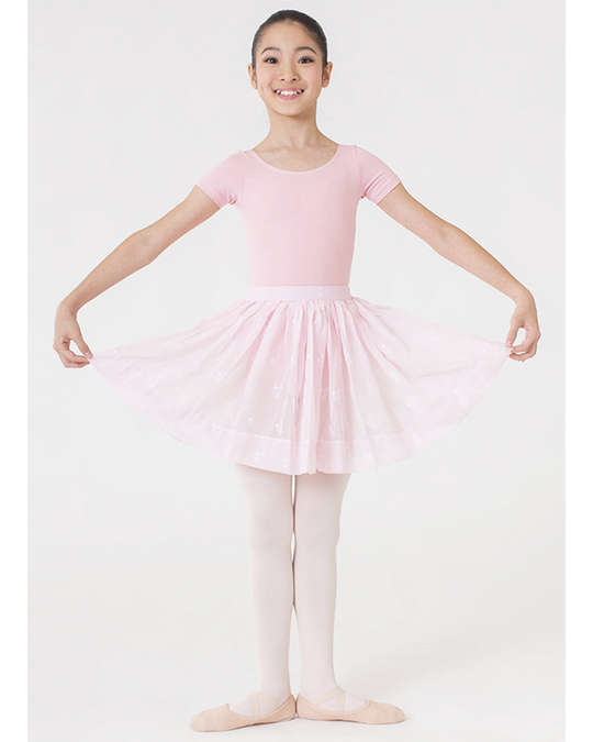 Sonata Chiffon Pull-On Ballet Skirt - SK03 Girls - Pink Slipper Print
