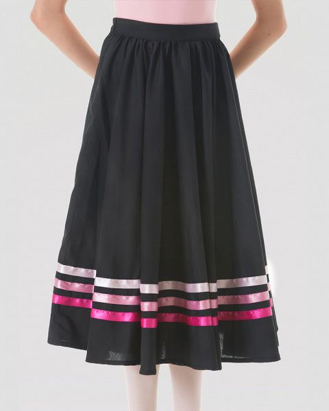 Sonata Royal Academy of Dance Character Skirt With Pink Ribbons - Girls - Dancewear - Skirts - Dancewear Centre Canada