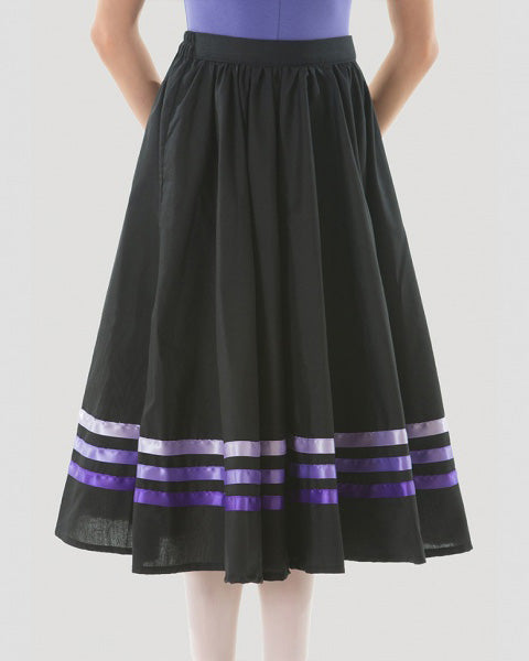 Sonata Royal Academy of Dance Character Skirt With Purple Ribbons - Girls - Dancewear - Skirts - Dancewear Centre Canada
