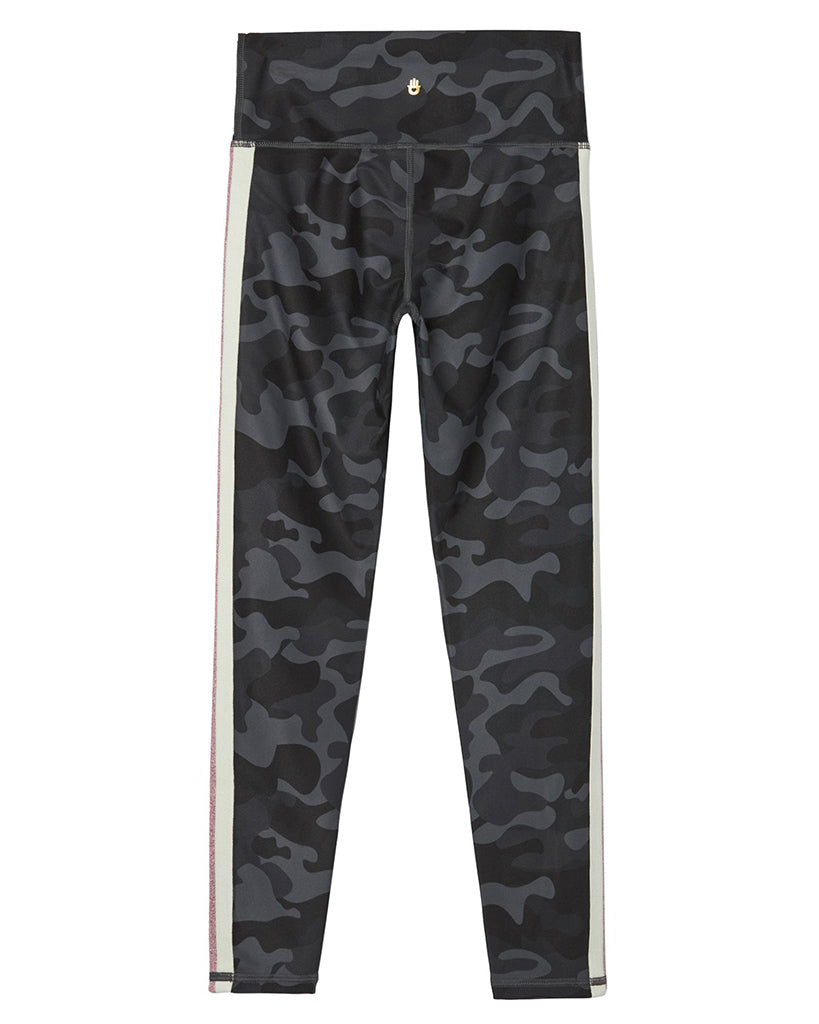 Spiritual Gangster Active Legging - Girls - Black Camo Print