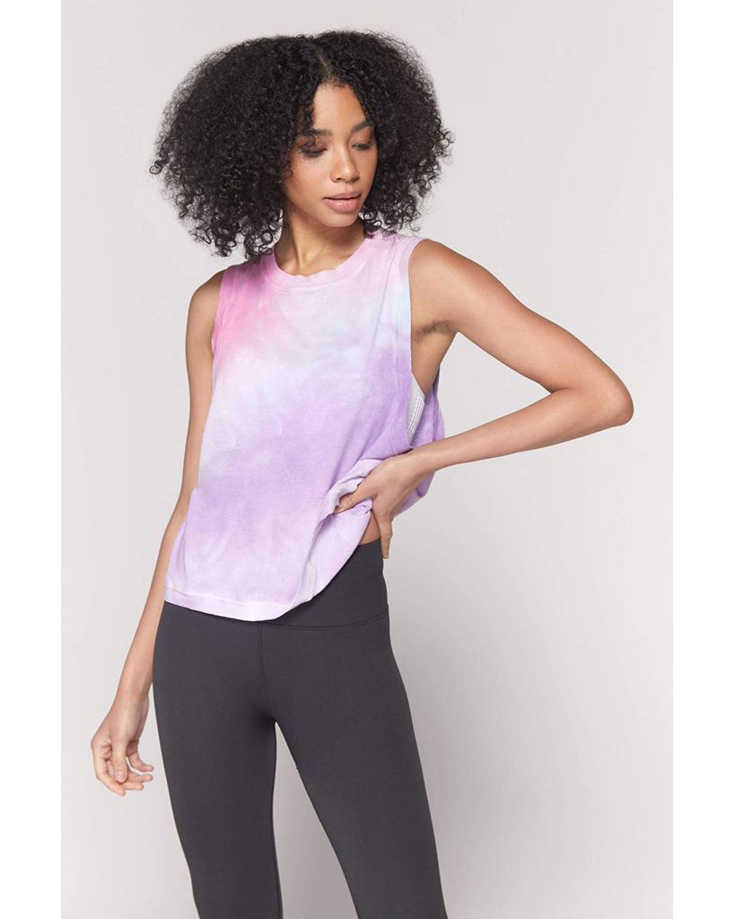 Spiritual Gangster Balance Tank - FA10411016 - Womens - Watercolour Wash Tie Dye - Activewear - Tops - Dancewear Centre Canada