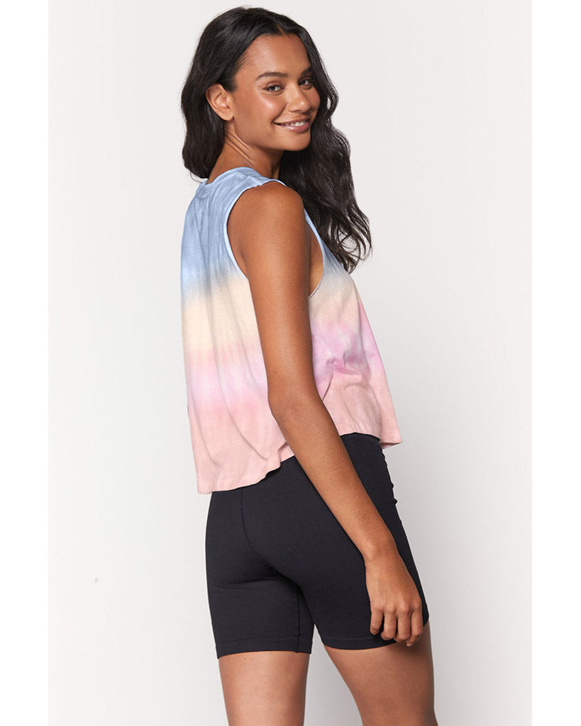 Spiritual Gangster Beautiful Crop Tank - Womens - Seashell Tie Dye - Activewear - Tops - Dancewear Centre Canada