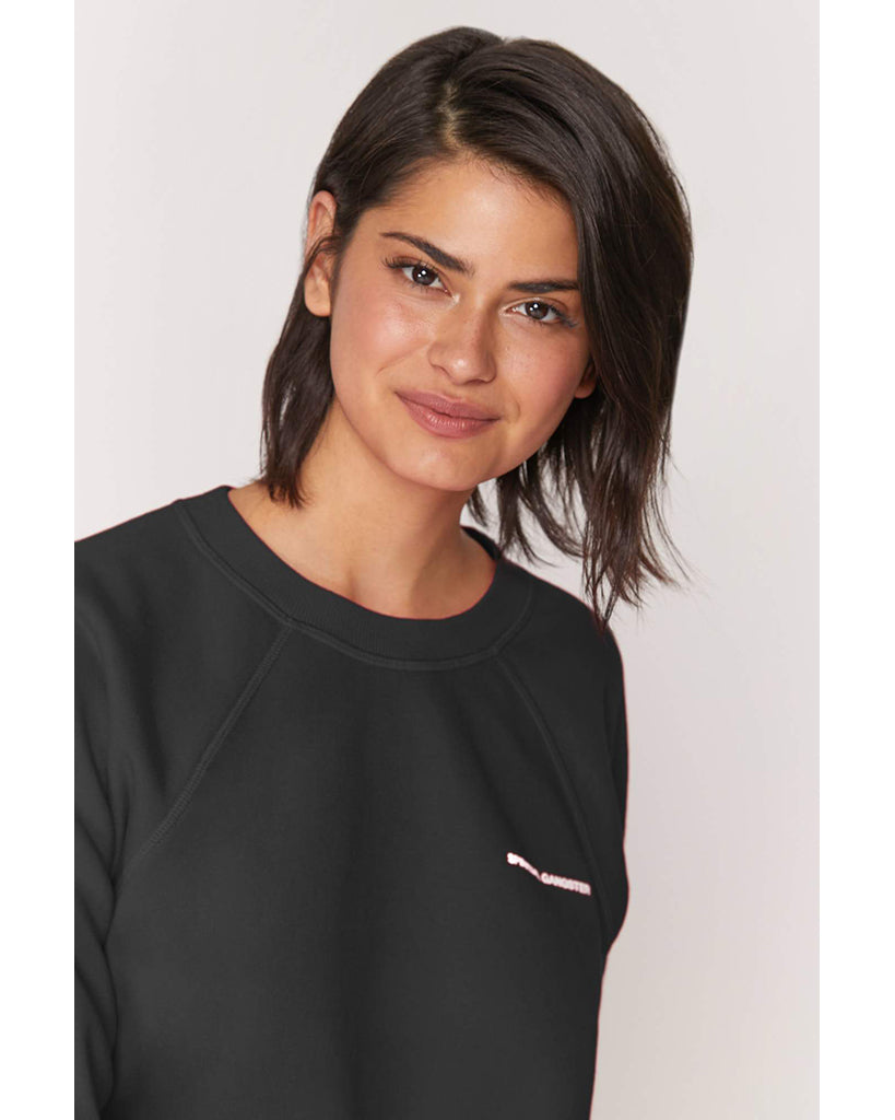 Spiritual Gangster Bridget Raglan Pullover Sweatshirt - FA00417025 - Womens - Vintage Black - Activewear - Tops - Dancewear Centre Canada