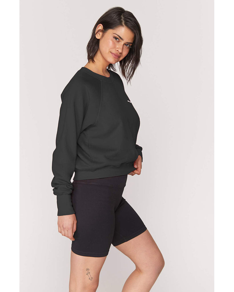 Spiritual Gangster Bridget Raglan Pullover Sweatshirt - FA00417025 - Womens - Vintage Black - Activewear - Tops - Dancewear Centre Canada