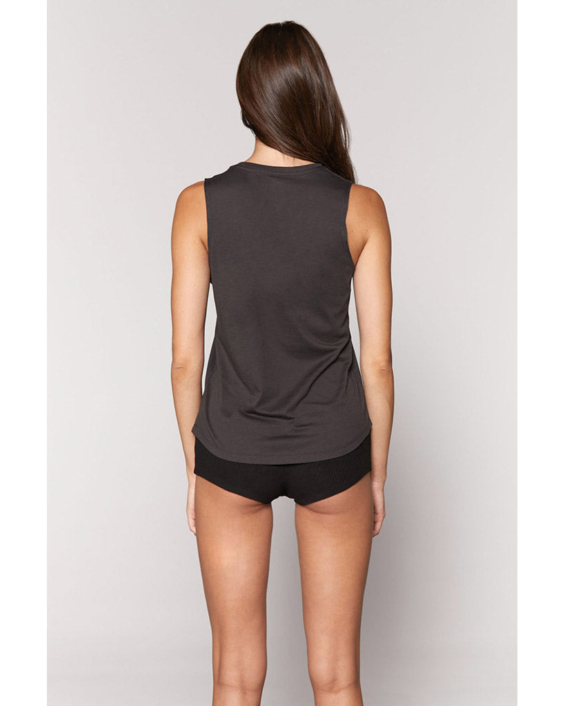 Spiritual Gangster Dove Muscle Tank - SP10411019 - Womens - Vintage Black - Activewear - Tops - Dancewear Centre Canada