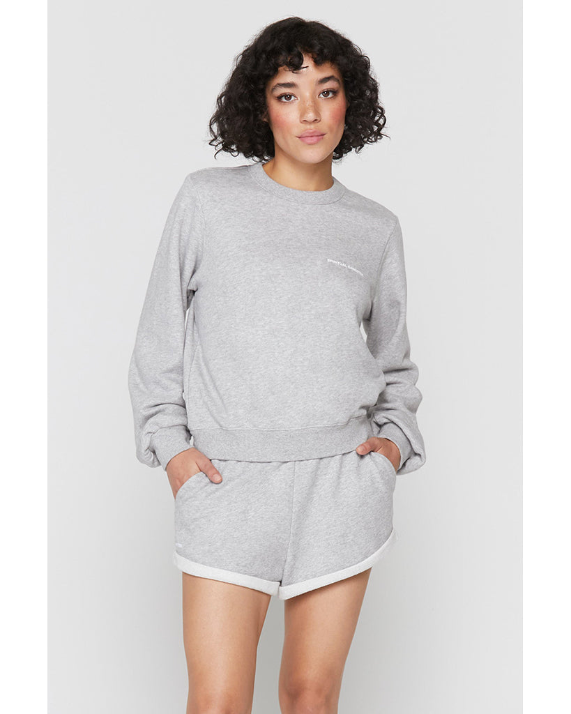 Spiritual Gangster Effortless Crew Sweatshirt - Womens - Heather Grey - Activewear - Tops - Dancewear Centre Canada