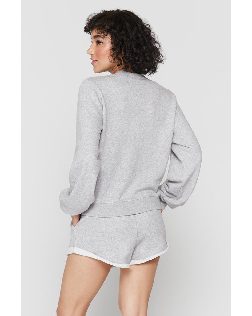 Spiritual Gangster Effortless Crew Sweatshirt - Womens - Heather Grey - Activewear - Tops - Dancewear Centre Canada