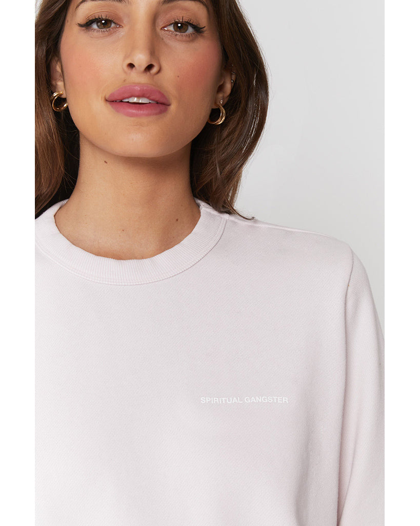 Spiritual Gangster Effortless Crew Sweatshirt - Womens - Quartz - Activewear - Tops - Dancewear Centre Canada