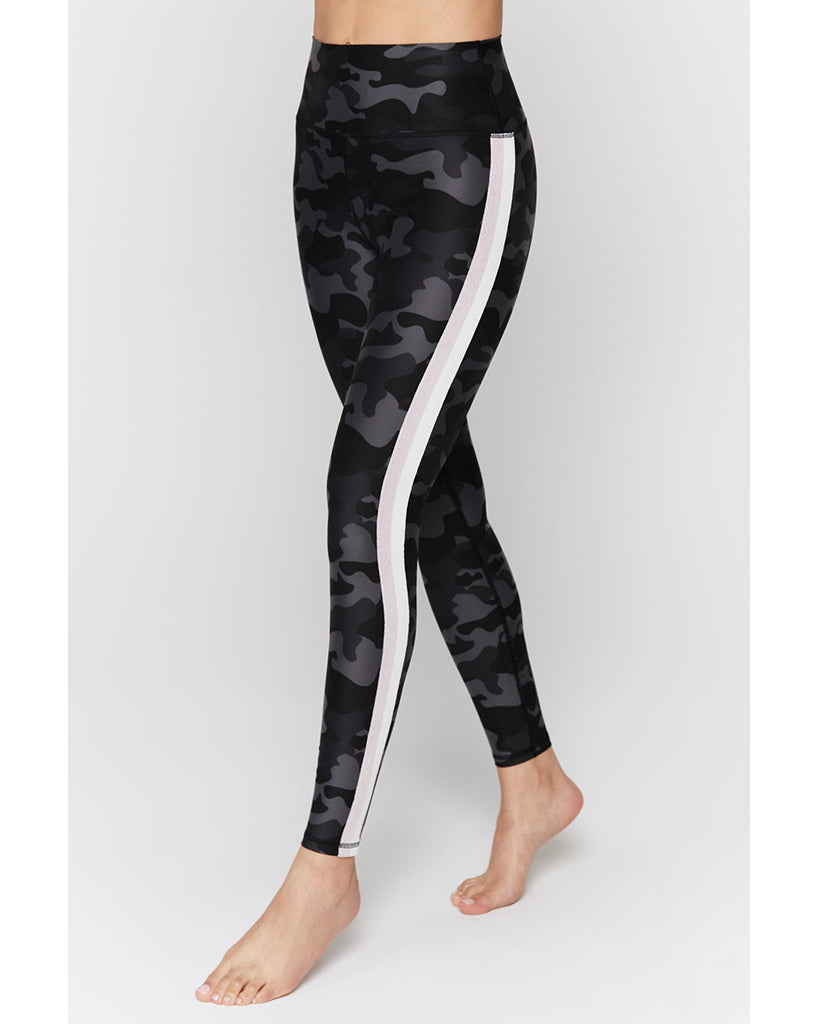 Spiritual Gangster Active Legging - Girls - Black Camo Print