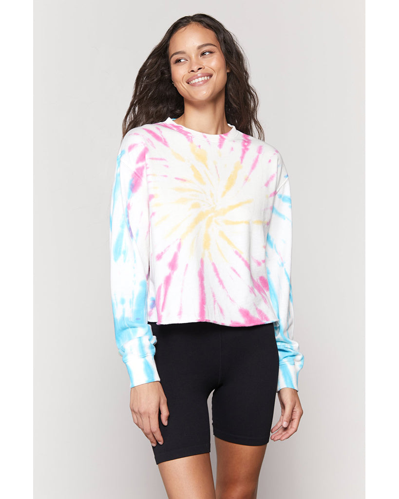 Spiritual Gangster Follow Mazzy Pullover Sweatshirt - SP10417041 - Womens - Sunburst Tie Dye - Activewear - Tops - Dancewear Centre Canada