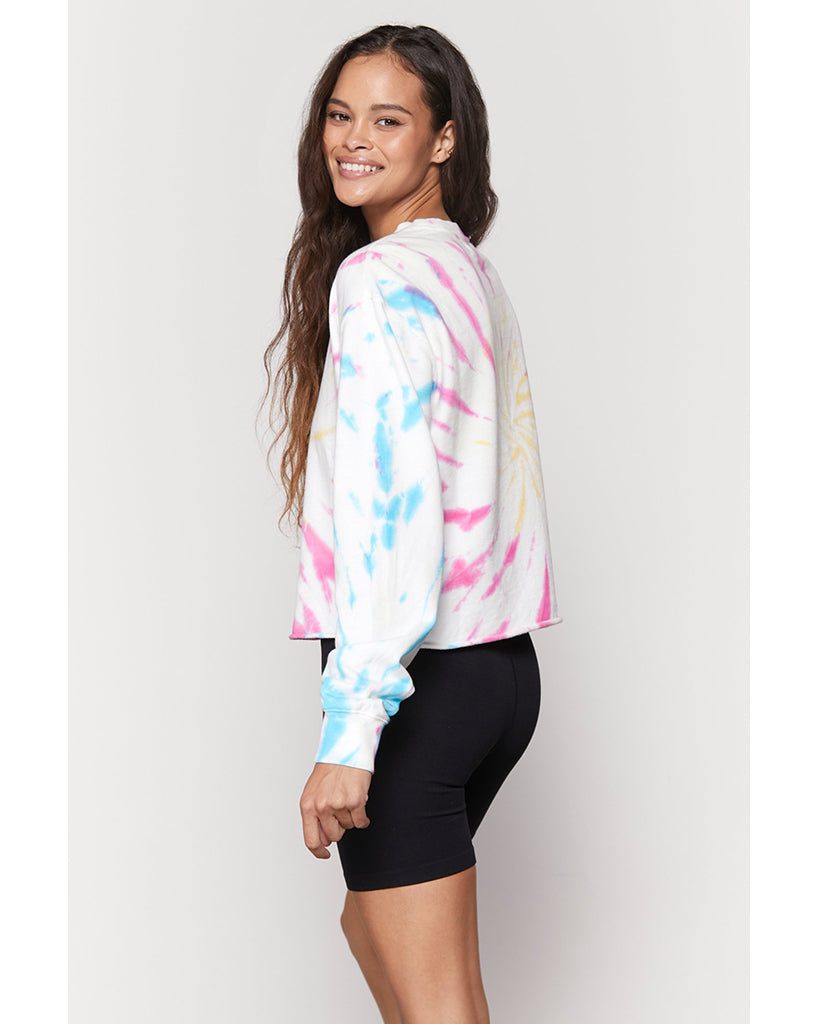 Spiritual Gangster Follow Mazzy Pullover Sweatshirt - SP10417041 - Womens - Sunburst Tie Dye - Activewear - Tops - Dancewear Centre Canada