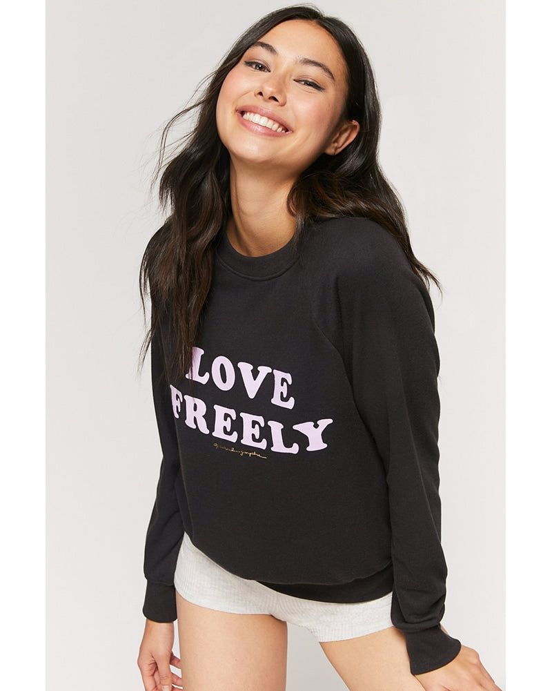 Spiritual Gangster Freely Old School Pullover Long Sleeve Top