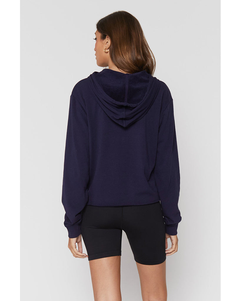 Spiritual Gangster Gratitude Vintage Terry Crop Hoodie - Womens - Night - Activewear - Tops - Dancewear Centre Canada