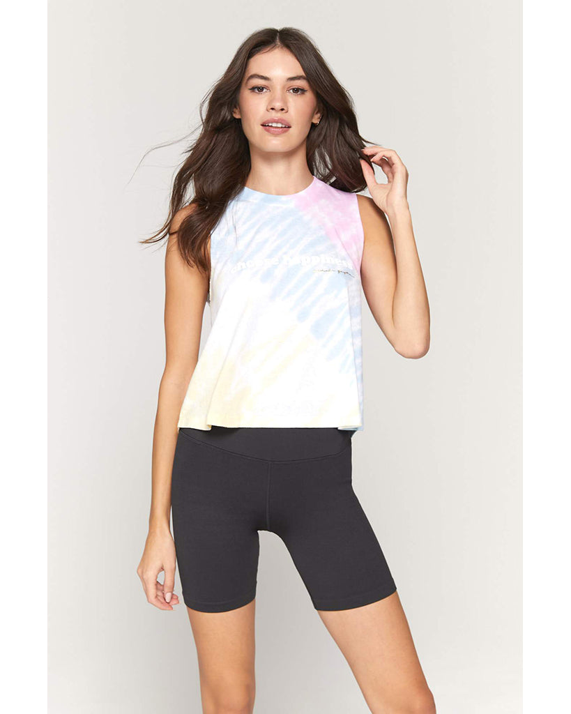 Spiritual Gangster Happiness Crop Tank - SU10411038 - Womens - Sunny Days Swirl - Activewear - Tops - Dancewear Centre Canada